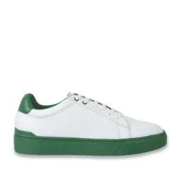 Mochi Men's White & Green Casual Sneakers image 2
