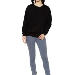 Vimal Jonney Black Fleece Regular Fit Sweatshirt image 4