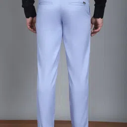 Jainish Blue Cotton Tapered Fit Trousers image 2