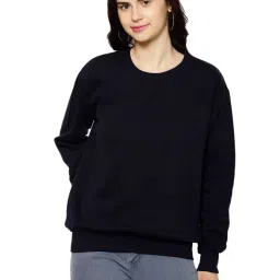 Vimal Jonney Navy Fleece Regular Fit Sweatshirt image 1