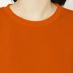 Vimal Jonney Orange Fleece Regular Fit Sweatshirt image 5
