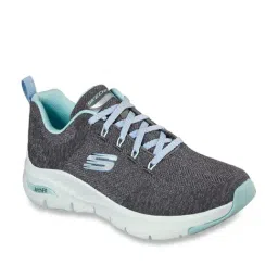 Skechers Women's ARCH FIT-COMFY WAVE Charcoal Casual Sneakers image 2