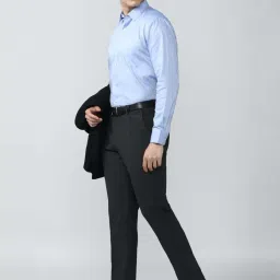 Peter England Blue Cotton Regular Fit Shirt image 5
