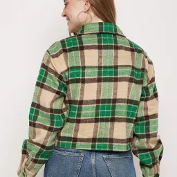 MADAME Green Chequered Jacket image 2