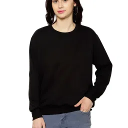 Vimal Jonney Black Fleece Regular Fit Sweatshirt image 1