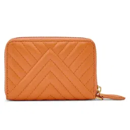 Miraggio Nora Orange Quilted Medium Zip Around Wallet image 4