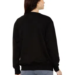 Vimal Jonney Black Fleece Regular Fit Sweatshirt image 2