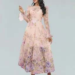 JC Collection Floral Print Fit & Flare Maxi Dress-picture-26