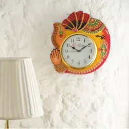 eCraftIndia Handicraft Lord Ganesha Analog Wall Clock image 1