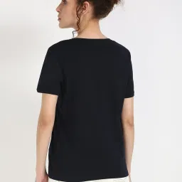 TOMMY HILFIGER Navy Cotton Embroidery Short Sleeve T-Shirt image 2