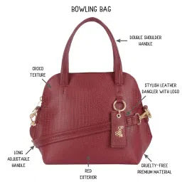 Baggit Red Textured Small Handbag image 2