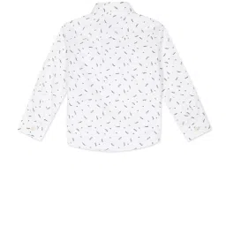 U.S. Polo Assn. Kids White Printed Full Sleeves Shirt image 2