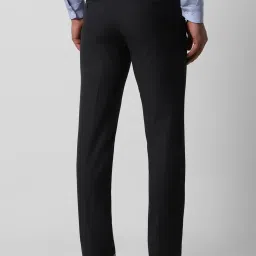 Van Heusen Black Slim Fit Texture Trousers image 2