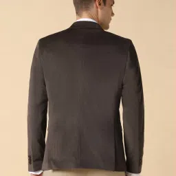 Allen Solly Brown Slim Fit Textured Blazer image 2
