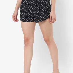 Bewakoof Black Printed Shorts image 3