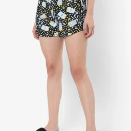 Bewakoof Black Printed Shorts image 3