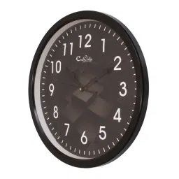 eCraftIndia Designer Round Analog Black Wall Clock image 5