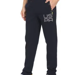U.S. Polo Assn. Navy Blue Cotton Regular Fit Printed Trackpants image 3