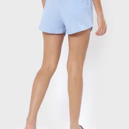 Bewakoof Light Blue Printed Shorts image 2