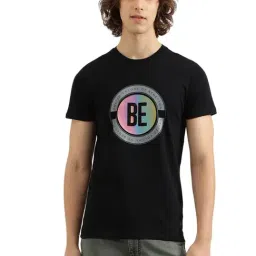 United Colors Of Benetton Black Cotton Regular Fit Printed T-Shirt-image-60