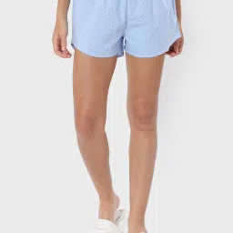 Bewakoof Light Blue Printed Shorts image 1