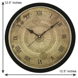 eCraftIndia Designer Round Analog Black Wall Clock image 4