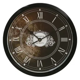 eCraftIndia Designer Round Analog Black Wall Clock image 3