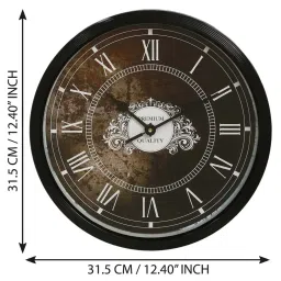 eCraftIndia Designer Round Analog Black Wall Clock image 4