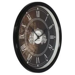 eCraftIndia Designer Round Analog Black Wall Clock image 5