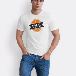 Seekbuylove Men Bio Finish 5Th Birthday Basketball Round Neck Pure Cotton T-shirt image 4