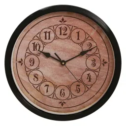 eCraftIndia Designer Round Analog Black Wall Clock image 3