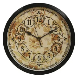 eCraftIndia Designer Round Analog Black Wall Clock image 3