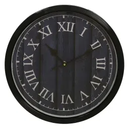eCraftIndia Designer Round Analog Black Wall Clock image 3