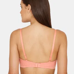 Zivame Peach Under wired Padded T Shirt Bra image 2