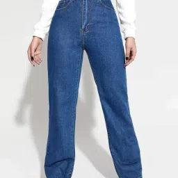 Kotty Blue Cotton Lycra Solid Jeans-picture-38