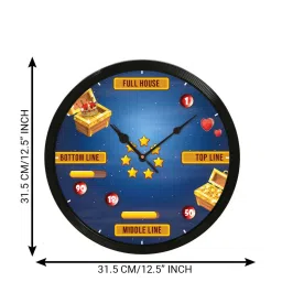 eCraftIndia 'Graphical Game' Designer Round Analog Black Wall Clock image 4