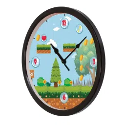eCraftIndia 'Graphical Game' Designer Round Analog Black Wall Clock image 5