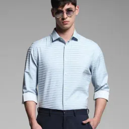 Jack & Jones Blue Slim Fit Striped Shirt image 4