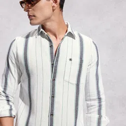 WROGN Striped Knitted Casual Shirt-image-21