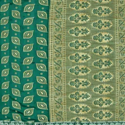 Mimosa Green Woven Kanjivaram Saree With Blouse image 5