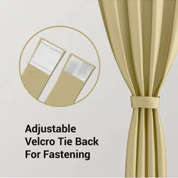 Myntra Elegant Homes Tan Black Out Window Curtain-image-1