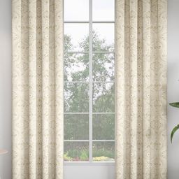 GM Cream-Coloured Set of 2 Room Darkening Door Curtain-picture-2