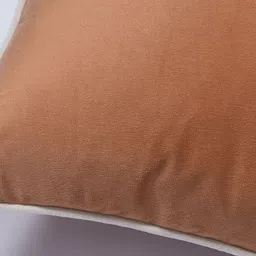 SANSKRUTIHOMES Peach-Coloured Set of 5 Velvet Square Cushion Covers image 5