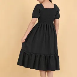 FIXOCRA Puff Sleeve Fit & Flare Midi Dress image 2