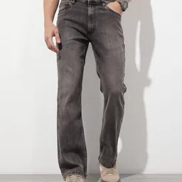 The Roadster Life Co. Men Bootcut Fit Heavy Fade Stretchable Jeans image 4