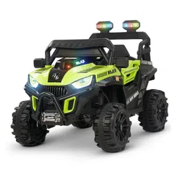 BAYBEE Roger Battery Operated Jeep for Kids, Ride on Toy Kids Car with Light & Music, Baby Big Jeep Rechargeable Battery Car, Electric Jeep Car for Kids - Light Green-picture-21