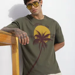 Stormborn Men Floral Printed Drop-Shoulder Sleeves Tropical T-shirt-picture-18