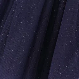 Babyhug Sleeveless Party Knee Length Frock Polka Dot Print - Navy image 4