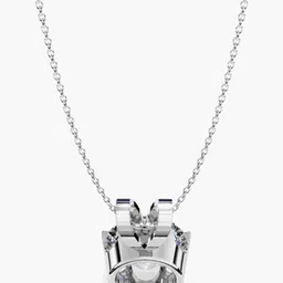 VALANOVA BIS Hallmark 14K White Gold Diamond Studded Pendant-1.19g image 5