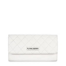 FLYING BERRY White Checked Quilted Purse Clutch image 1